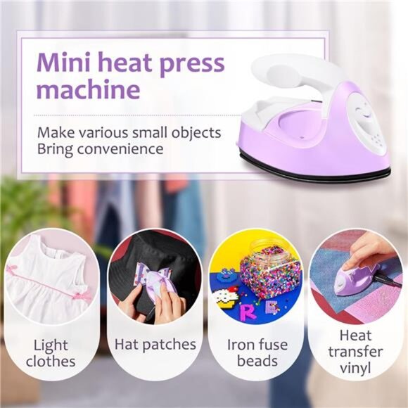 Mini Craft Iron Mini Heat Press Small Portable Tiny Iron with Charging - Picture 5 of 7